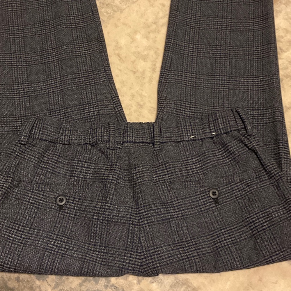 Express Navy Checkered Pants - Picture 4 of 5